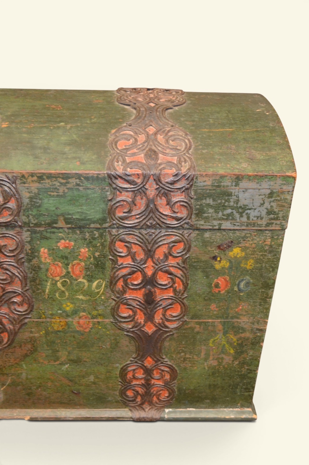 Swedish Marriage Chest Folk-Art dated 1829