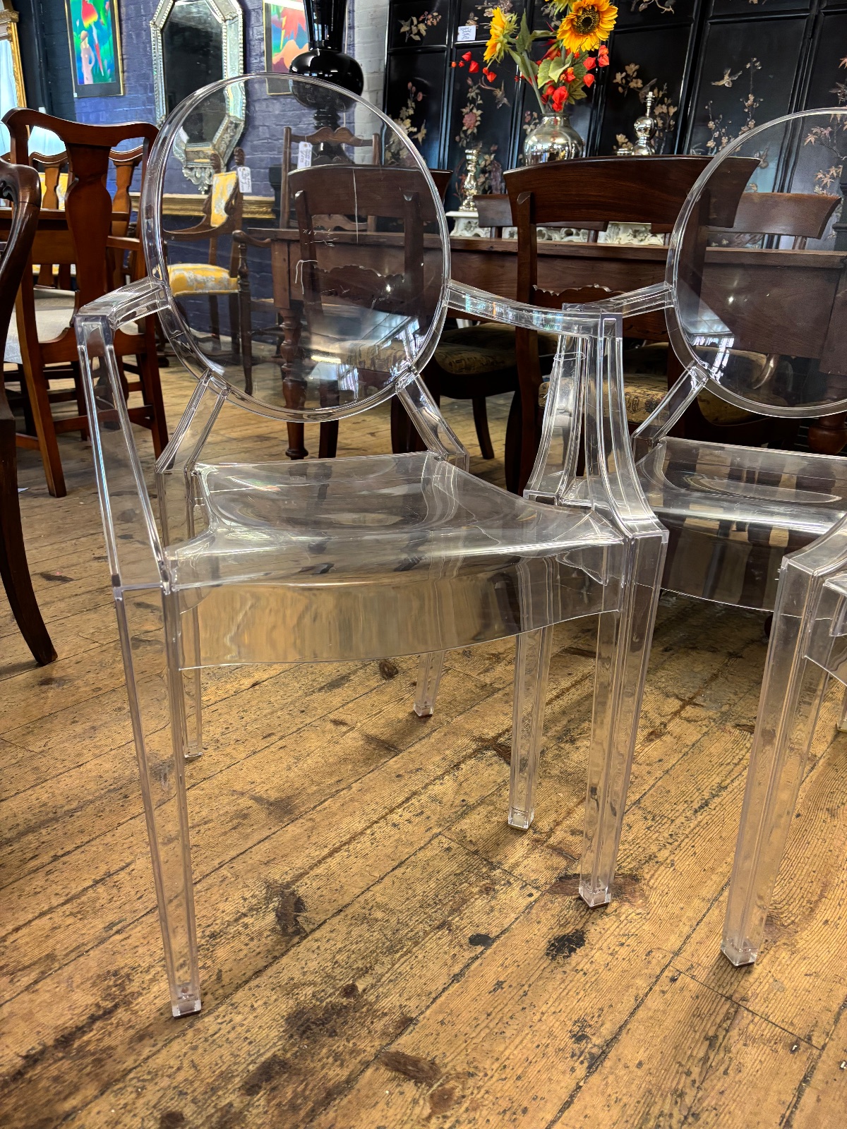 Ghost Chairs style of Phillipe Stark