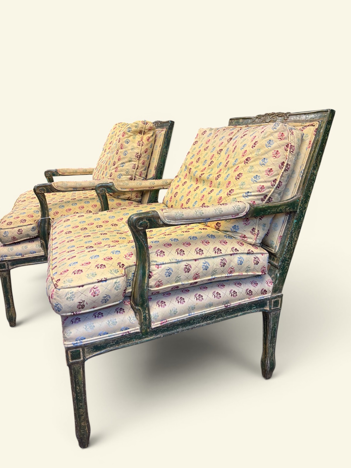 Pair of vintage painted chairs
