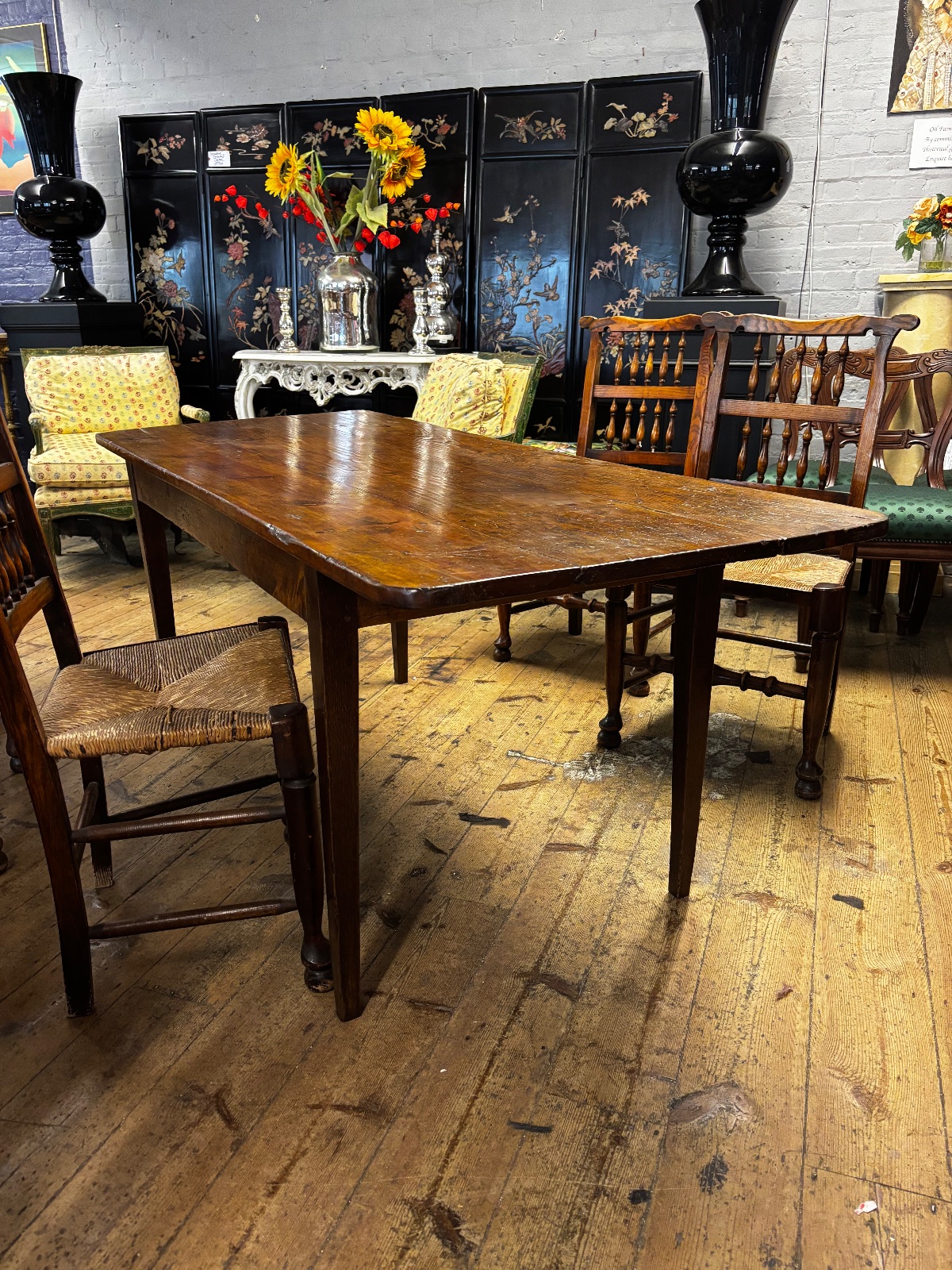 Late 19th Century Fruitwood Farmhouse Table